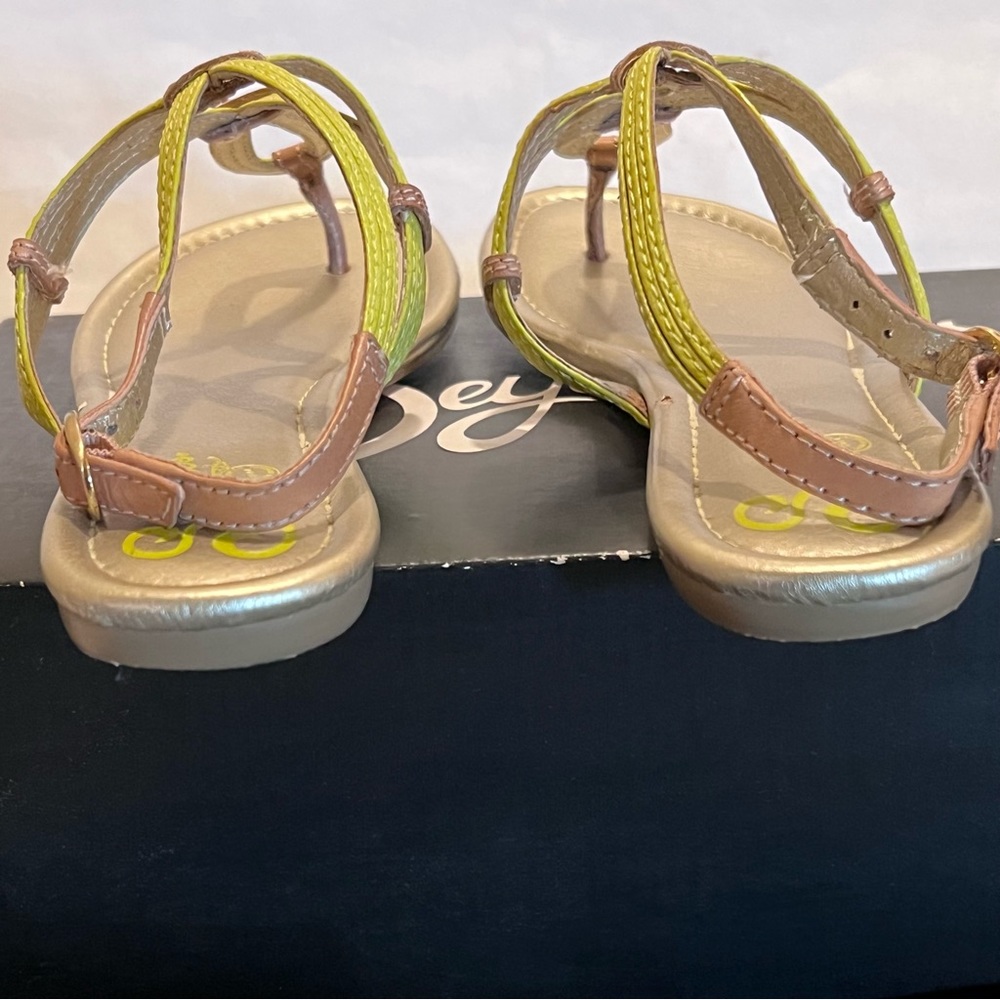 Seychelles Long Lost Twin Thong Sandals Yellow Size 7 - Picture 7 of 12